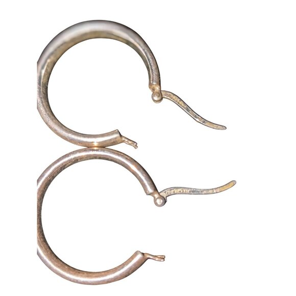 Sterling Silver 925 Hoop Earrings - Picture 3 of 6